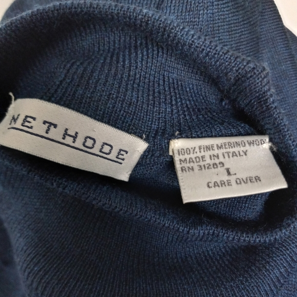 Methode Turtleneck Men's Sweater Large Made in Ita - Picture 3 of 4